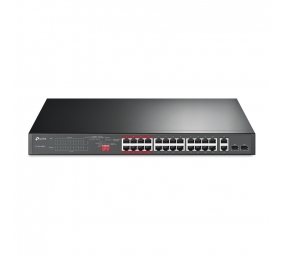 TP-Link TL-SL1226P 24-Port 10/100Mbps + 2-Port Gigabit Unmanaged PoE+ Šakotuvas