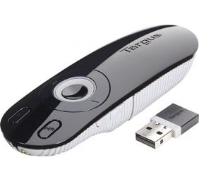 Targus | Laser Presentation Remote | Black, Grey | Plastic | * Clear & intuitive layout enables users to open and operate a presentation with ease. Laser pointer makes it easy to highlight presentation content while the back-lit buttons make it easy to pr