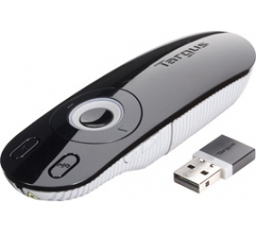 Targus | Laser Presentation Remote | Black, Grey | Plastic | * Clear & intuitive layout enables users to open and operate a presentation with ease. Laser pointer makes it easy to highlight presentation content while the back-lit buttons make it easy to pr