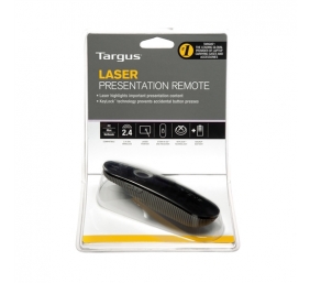 Targus | Laser Presentation Remote | Black, Grey | Plastic | * Clear & intuitive layout enables users to open and operate a presentation with ease. Laser pointer makes it easy to highlight presentation content while the back-lit buttons make it easy to pr