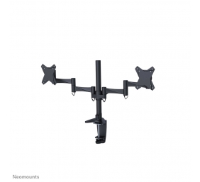 NewStar LCD/TFT desk mount, 10-24", clamp & grommet, 2 screens, black