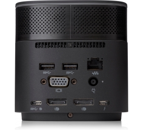 HP TB Dock G2 120W w/ Audio Module - 3x USB 3.0, 2x USB-C(15W), 1x USB-C Thunderbolt 3, 2x DisplayPort, 1x VGA, 1x RJ-45, 1x combo audio jack