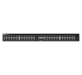 Dell EMC Switch N1148P-ON, L2, 48 ports RJ45 1GbE, 24 ports PoE/PoE+, 4 ports SFP+ 10GbE, Stacking