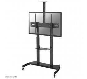 NewStar Mobile Flat Screen Floor Stand (height: 128-160 cm), 60-100", c:Black