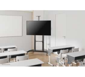 NewStar Mobile Flat Screen Floor Stand (height: 128-160 cm), 60-100", c:Black
