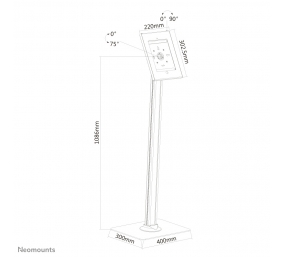 NewStar Tablet Floor Stand (for Apple iPad 2/3/4/Air/Air 2), c:White