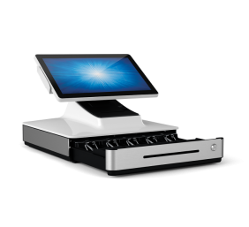 Elo PayPoint Plus POS System, Win 10 IoT, Core i5-8500T, 15.6", PCAP, 8GB RAM, 128 SSD, 3" printer, 2D barcode scanner, 4x8 cash drawer, white