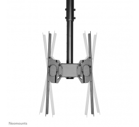 Neomounts NM-C440DBLACK Dual monitor/TV mount ceiling | Adjustable Height, Rotate, Tilt, Swivel | 32-60 " | Maximum weight (capacity) 45 kg | Black
