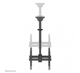 Neomounts NM-C440DBLACK Dual monitor/TV mount ceiling | Adjustable Height, Rotate, Tilt, Swivel | 32-60 " | Maximum weight (capacity) 45 kg | Black