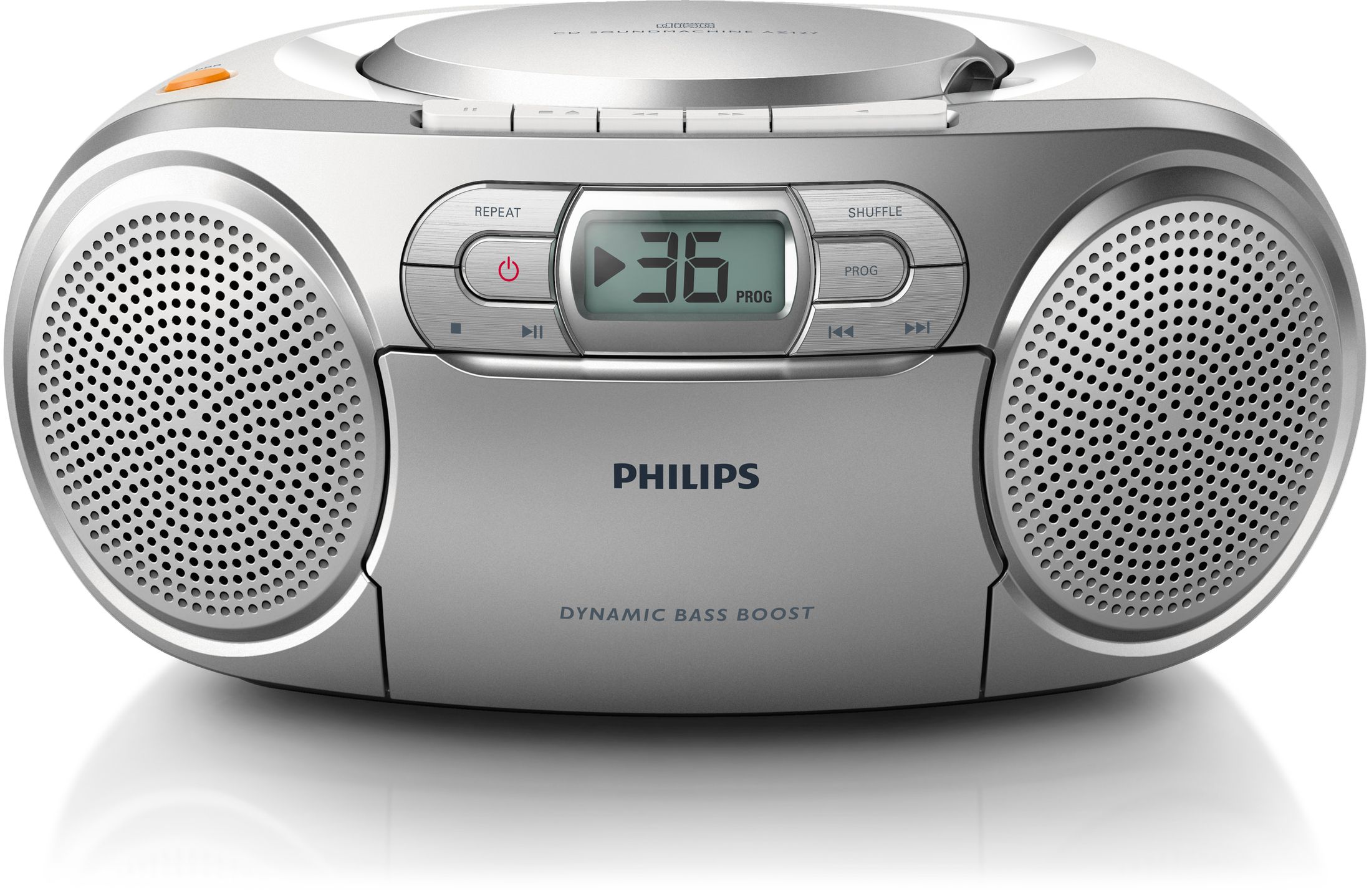 Philips CD Soundmachine AZ127/12 Silver 4W Play MP3-CD, CD and CD-R/RW, FM tuner