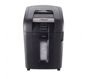 Rexel Auto+600X  automatically shreds up to 600 sheets (80gsm) in to P-4 (4x40mm)