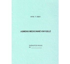 Asmens medicininė knygelė, A6