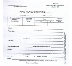 Kasos išlaidų orderiai, A6 (100)  0720-034