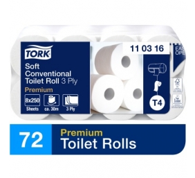 Tualetinis popierius rulonėliais Tork Premium Extra Soft  T4, 3sl. (72 rulon.)