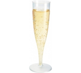 Duni Vienkartinės taurės šampanui 135 (100) ml, skaidrios spalvos, PS, max +100°C, (10 vnt x 10 vnt.)