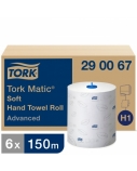 Ruloninis rankšluostinis popierius Tork Advanced H1, 2 sl., 21 cm x 150 m, balta sp. 6 vnt./pak