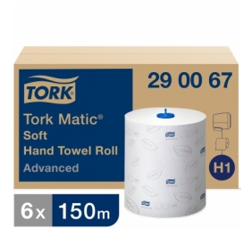 Rankšluosčiai rulonais Tork Advanced H1, balti, 2sl. (6 rulon.)