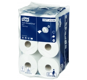 Tualetinis popierius Tork SmartOne Mini T9, 2 sl., 13.4 cm x 111 m, balta sp., 12 vnt