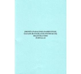 Darbuotojų saugos ir sveikatos instrukcijų registracijos žurnalas, A4 (24)  0720-033