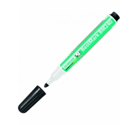 Žymeklis baltai lentai Stanger BM240, 1-3 mm, apvali galvutė, juodas 1 vnt.