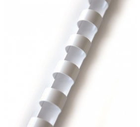 Spiralė įrišimui Forpus plastikinė 8 mm, balta (100 vnt.)