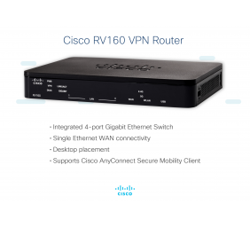 CISCO RV160 VPN Router 4 LAN Wan