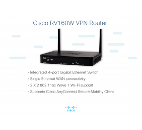 CISCO RV160W VPN Router 4 LAN Wan