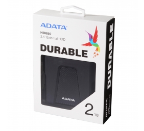 External Hard Drive | HD680 | 2000 GB | USB 3.2 Gen1 ( compatibilidade descendente com USB 2.0 ) | Black | 1.Compatibility with specific host devices may vary and could be affected by system environment. 2.Connecting via USB 2.0 requires plugging in to tw