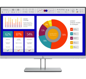 HP EliteDisplay E243p Monitor - DEMO - 23.8" 1920x1080 Full HD Privacy AG, IPS, DisplayPort/HDMI/VGA, 2x USB 3.0, height adjustable, 3 years