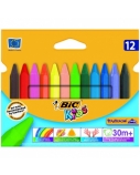 Bic Kreidelės vaškinės Wax Crayons PlastiDecor Triangle 12 spalvų rinkinys 000789