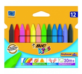 Bic Kreidelės vaškinės Wax Crayons PlastiDecor Triangle 12 spalvų rinkinys 000789