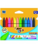 Bic Kreidelės vaškinės Wax Crayons PlastiDecor Triangle 12 spalvų rinkinys 000789