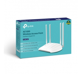 TP-LINK | Access Point | TL-WA1201 | 802.11ac | 2.4GHz/5 GHz | 300+867 Mbit/s | 10/100/1000 Mbit/s | Ethernet LAN (RJ-45) ports 1 | MU-MiMO Yes | no PoE | Antenna type 4 Fixed High Performance | No
