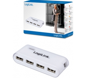 LOGILINK 4-port HUB USB.2.0 w. PSUem (wh