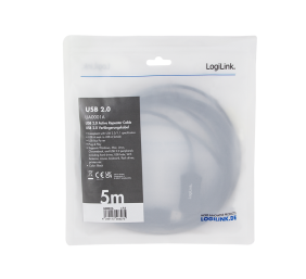 Logilink | USB 2.0 repeater 5m | USB-A to USB-A USB A male | USB A female