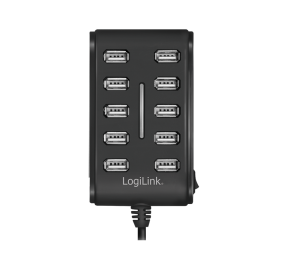 Logilink | USB Hub 10-Port USB2.0 with power adapter 3.5A | UA0125