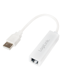 Logilink | Fast Ethernet USB 2.0 to RJ45 Adapter: | 0.115 m | White | USB-A to RJ45