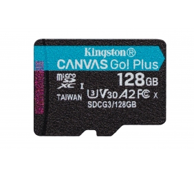 Kingston | microSD | Canvas Go! Plus | 128 GB | MicroSD | Flash memory class 10 | SD Adapter