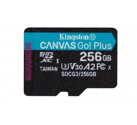 Kingston | microSD | Canvas Go! Plus | 256 GB | MicroSD | Flash memory class 10 | SD Adapter