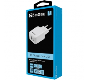 SANDBERG AC Charger Dual USB 2.4+1A EU