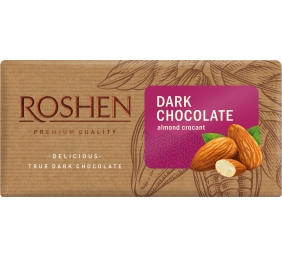 Juodasis šokoladas su migdolais Roshen, 22 pak. po 90g 