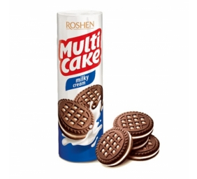 Sausainiai "Multicake" su pienišku kremo įdaru Roshen nord, 28 pak. po 180g 