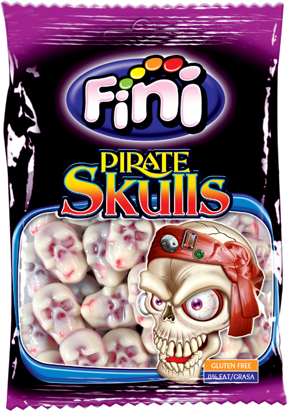 Guminukai "Piratų kaukolės" Fini boom, 12 pak. po 90g