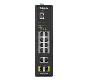 D-LINK DIS-200G-12PS L2 Managed Industrial Switch with 10 10/100/1000Base-T and 2 1000Base-X SFP ports | D-Link | Switch | DIS-200G-12PS | Managed L2 | Wall mountable | 60 month(s)
