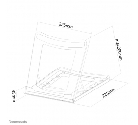 Neomounts NSLS075BLACK Laptop stand | Tilt | 10-16 " | Maximum weight (capacity) 5 kg | Black