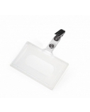 Identifikatoriaus kortelei dėklas su segtuku, 55x90 mm  0613-006