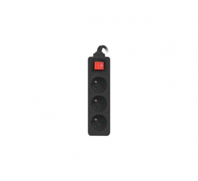 Lanberg Cable Power Strip, 3X French Outlets with Switch, Quality-Grade Copper, 1.5 m | PS1-03E-0150-BK