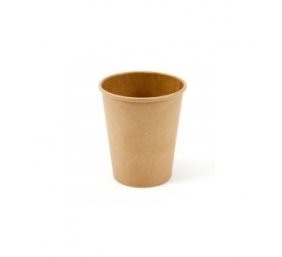 Vienkartiniai popieriniai puodeliai karštiems gėrimams, 250 ml, (pak.- 50 vnt.), rudi