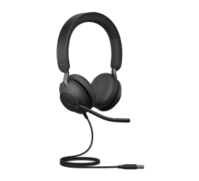 Jabra Evolve2 40 MS Teams Stereo Laidinės ausinės, USB-A, Juoda
