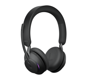 Jabra Evolve2 65 MS Stereo Link390a Belaidės ausinės, Bluetooth USB-A, Charging Stand, Juoda